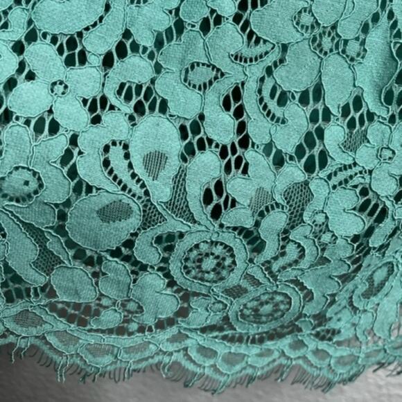 Isaac Mizrahi Live! Open Front 3/4 Sleeve Jasmine Green Tea Lace Kimono Sz L - Picture 7 of 8